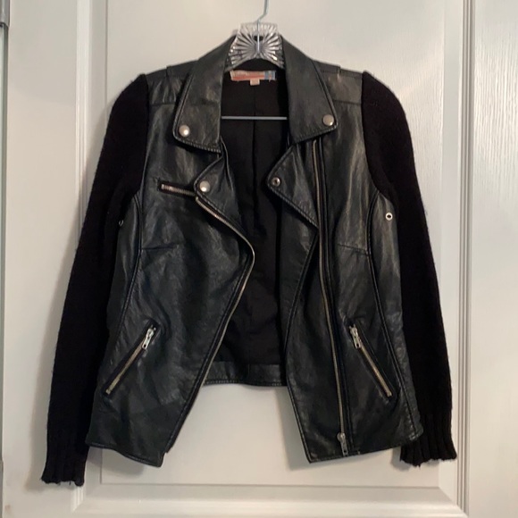 Vintage Havana Leather Jacket/Sweater - Picture 1 of 3